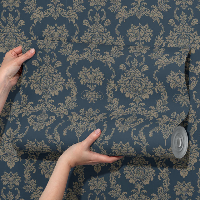 Vintage Baroque European Damask Wallpaper {Grand Manor} Wallpaper Sckribbles
