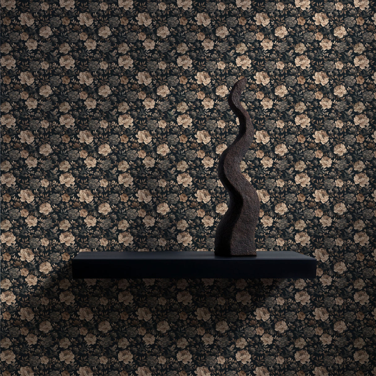Dark Academia Moody Floral Wallpaper {Moonlit Garden} Wallpaper Sckribbles