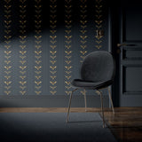Dark Blue Striped Insect Wallpaper {Midnight Moth} Wallpaper Sckribbles   