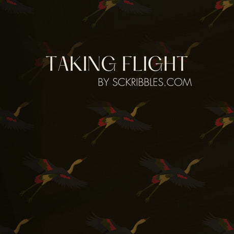 Dark Moody Brown Asian Crane Wallpaper {Taking Flight} Wallpaper Sckribbles   