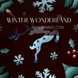 Dark Brown & Blue Christmas Holiday Wallpaper {Winter Wonderland} Wallpaper Sckribbles   