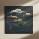 Deep Moody Dark Blue Sky with Clouds Wall Art Canvas {Cloudy Darkness} Canvas Wall Art Sckribbles   