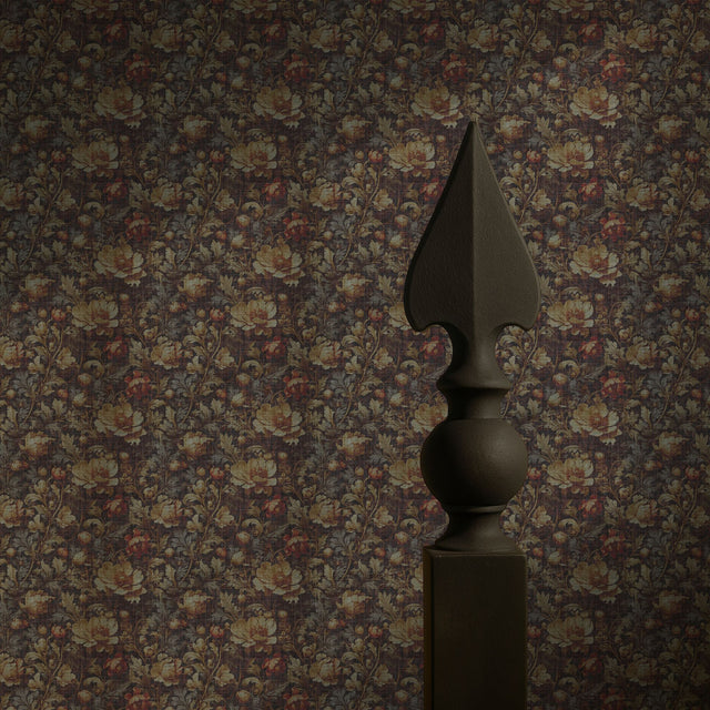 Veiled Vines | Dark Academia Moody Floral Botanical Wallpaper Wallpaper Sckribbles