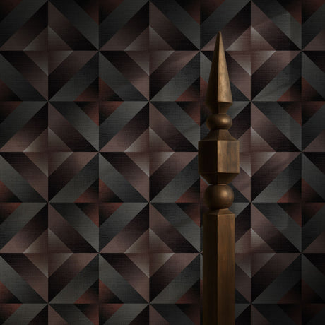 Ombre Boudoir | Moody Luxury Geometrical Wallpaper Wallpaper Sckribbles