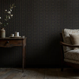 Dark Gray & Brown Striped Horse Wallpaper {Gallop & Grace} Wallpaper Sckribbles