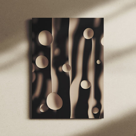 Abstract Modern Dark Neutral Black and Brown Blobs in the Universe Wall Art Canvas {Space Blobs} Canvas Wall Art Sckribbles   