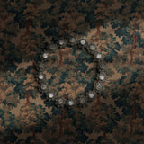 Dark and moody Aubusson tapestry-inspired tree wallpaper.