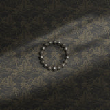 Dark and moody brown Asian-inspired botanical wallpaper.