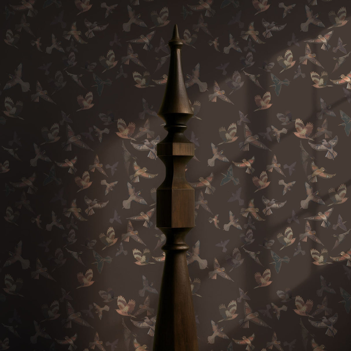 Dark Moody Muted Whimsical Bird Wallpaper {Dreamy Birds}