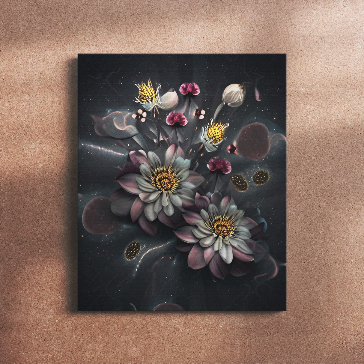 Dark Sad Moody Heart with Flowers Canvas Wall Art {Forgotten Heart} –  Sckribbles