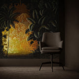 Moody Dramatic Tropical Palm Tree Wallpaper Mural {Midnight Canopy} Wallpaper Sckribbles   