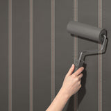 Dark Academia Gray Elegant Vertical Striped Wallpaper {Pewter Pulse} Wallpaper Sckribbles