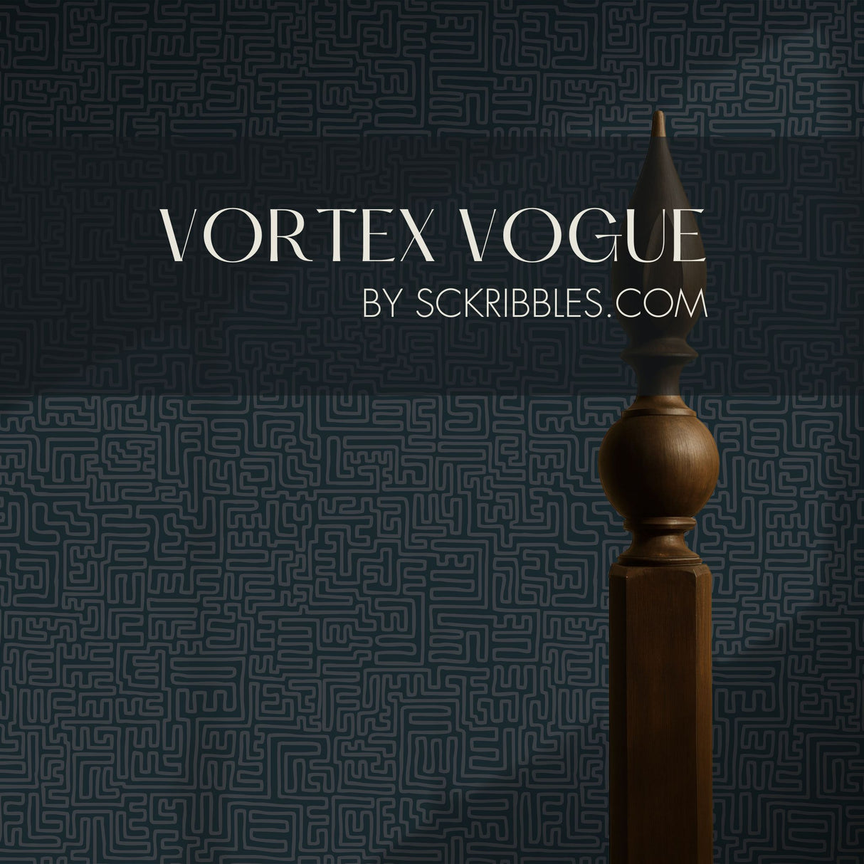 Maximalist Swirls | Cool Trendy Squiggly Bold Maze Wallpaper