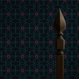 Bloomatrix | Geometrical Floral Retro Wallpaper Wallpaper Sckribbles
