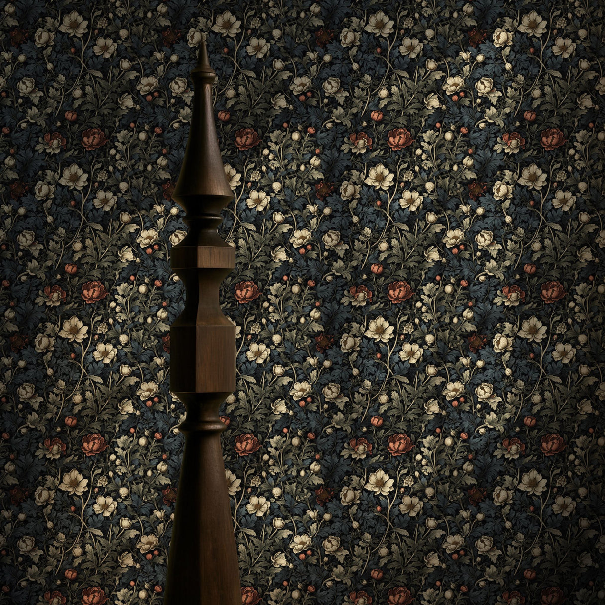 Leafy Luxe | Dark Floral Botanical Garden Wallpaper