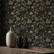 Dark Moody Floral Garden Wallpaper {Botanical Bliss} Wallpaper Sckribbles