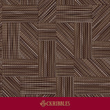 Dark brown abstract geometrical wabi-sabi wallpaper.