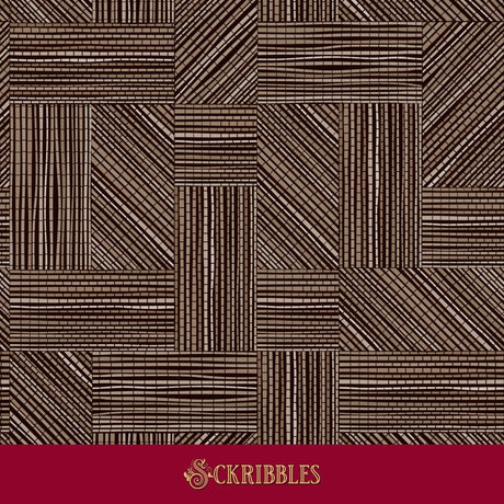 Dark brown abstract geometrical wabi-sabi wallpaper.