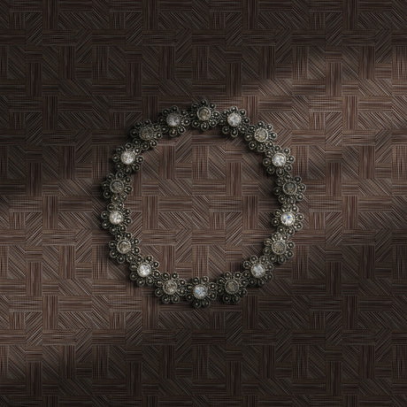 Dark brown geometrical wallpaper.