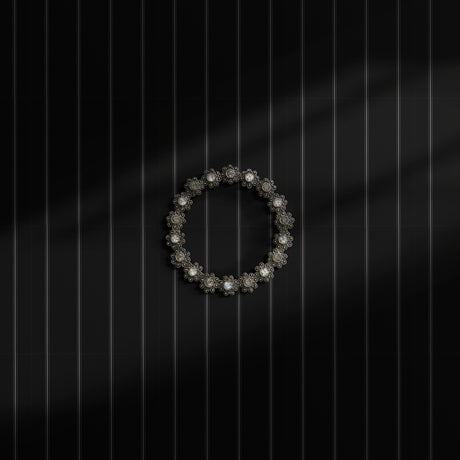 Dark charcoal gray striped wallpaper.