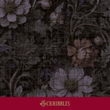 Dark floral wallpaper.