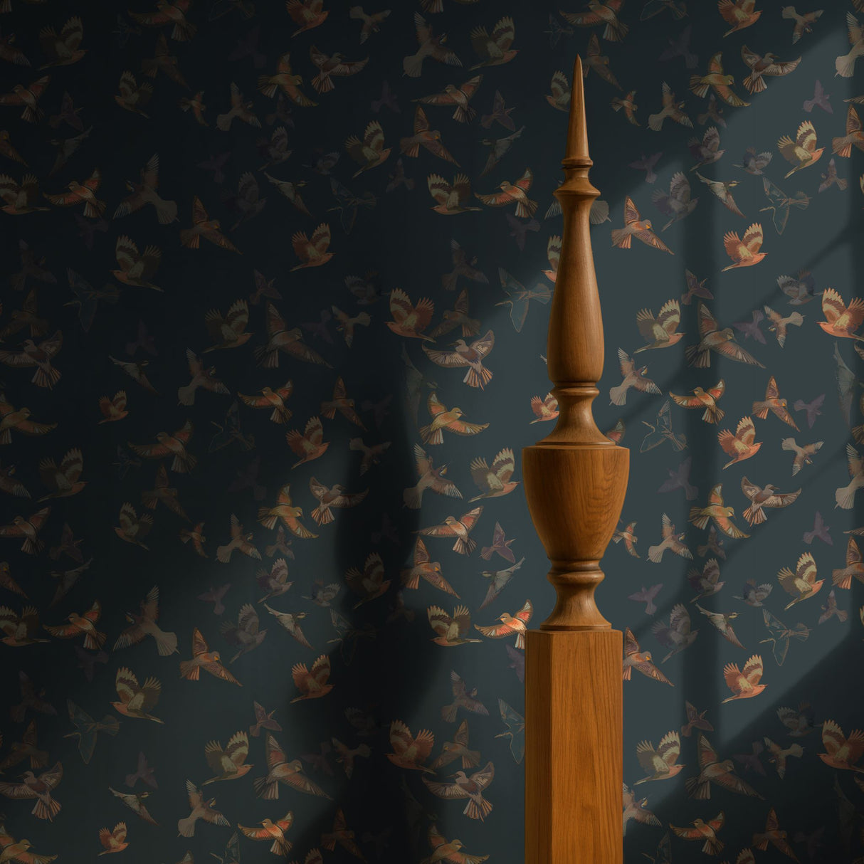 Dark Moody Muted Whimsical Bird Wallpaper {Dreamy Birds}