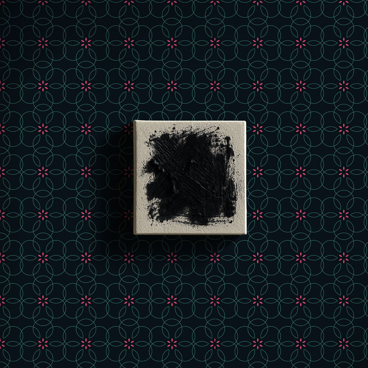 Bloomatrix | Geometrical Floral Retro Wallpaper Wallpaper Sckribbles