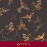 Dark mauve bird wallpaper.