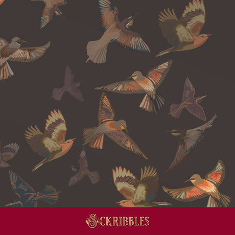 Dark mauve bird wallpaper.