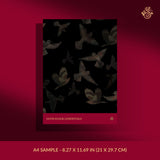 Dark and moody black birds wallpaper sample.