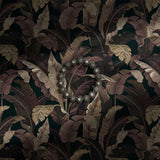 Dark moody brown, green, and maroon wallpaper.