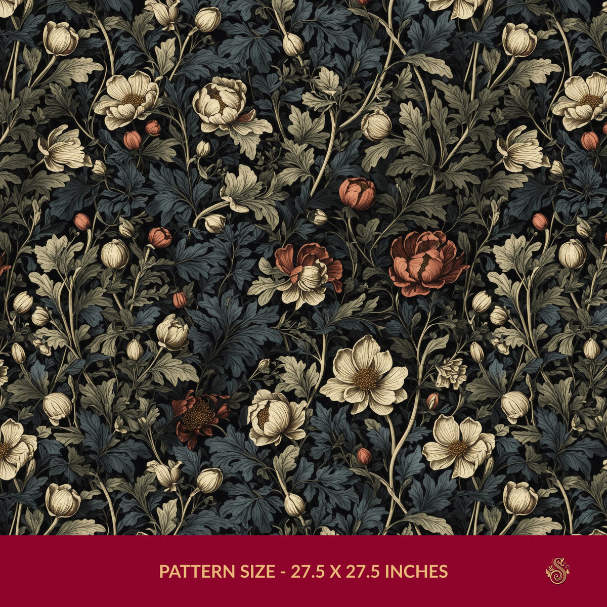 Leafy Luxe | Dark Floral Botanical Garden Wallpaper – Sckribbles