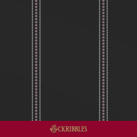 Dark moody gray, pink, and white striped wallpaper.