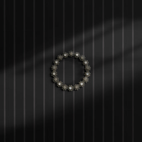 Dark moody gray striped wallpaper.