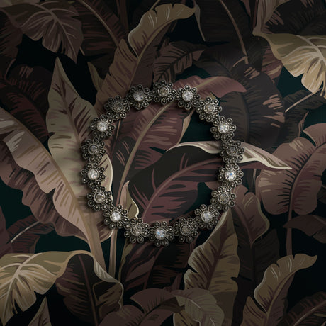 Dark and moody tropical wallpaper.