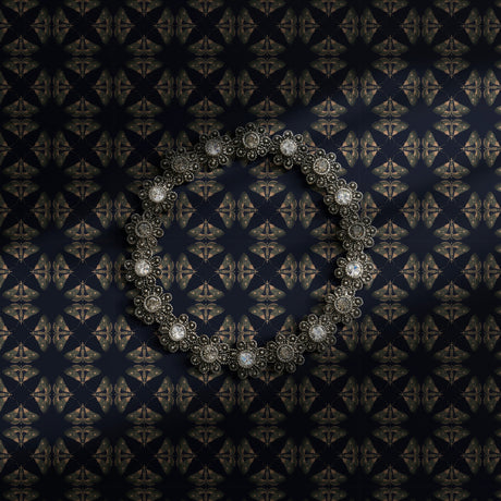 Dark and moody blue moth wallpaper.