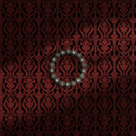 Red and black damask gothic wallpaper.