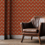 Orange Maximalist Insect Wallpaper {Gypsy Moth} Wallpaper Sckribbles