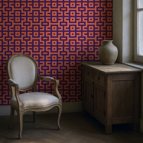 Bright Bold & Eccentric Retro Art Deco Wallpaper {Pacdeco} Wallpaper Sckribbles