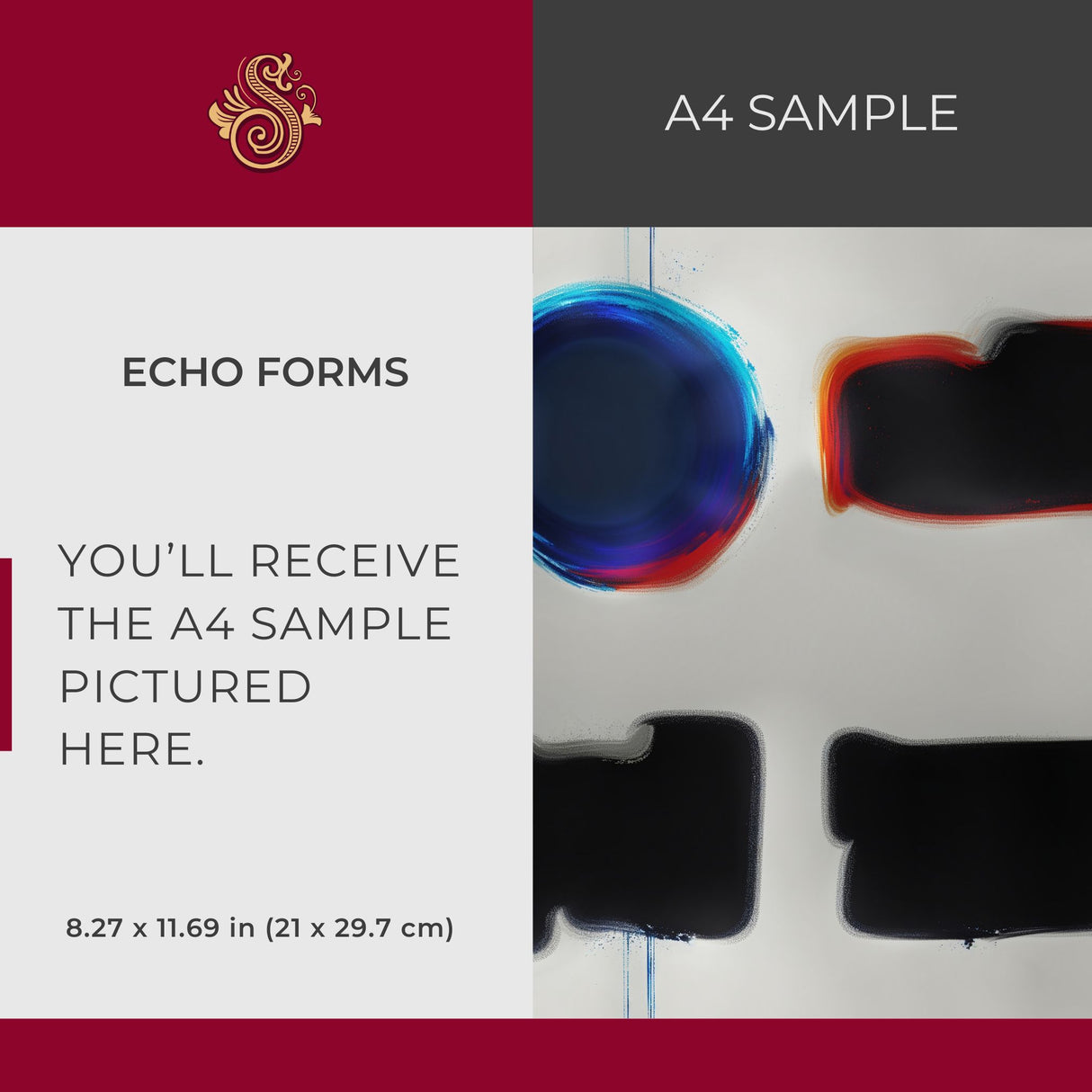 Echo Forms | Bold Blue/Black/White Geometrical Abstract Wallpaper