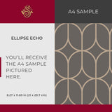 Oblong Intersect | Elegant Classic Geometrical Art Deco Wallpaper Wallpaper Sckribbles Signature - Premium Non-Woven A4 Sample - 8.3 × 11.7 in (21 × 29.7 cm) Ellipse Echo