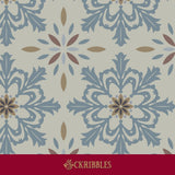 European tile wallpaper.