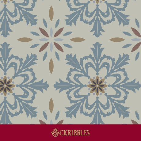 European tile wallpaper.