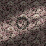 Feminine pink floral wallpaper.