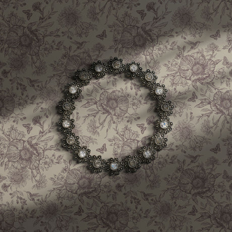 Feminine floral wallpaper.