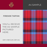 Fireside Tartan | Bright Bold Red & Blue Plaid Wallpaper