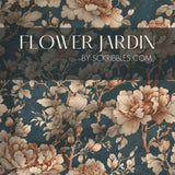 Green & Brown Floral Chinoiserie Wallpaper {Flower Jardin} Wallpaper Sckribbles   