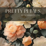 Peach and Cream Floral Rose Wallpaper {Pretty Petals} Wallpaper Sckribbles   
