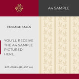 Foliage Falls | Minimalist Light Striped Leaves Botanical Wallpaper Wallpaper Sckribbles Signature - Premium Non-Woven A4 Sample - 8.3 × 11.7 in (21 × 29.7 cm)