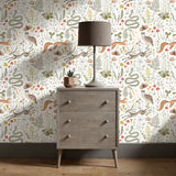 Light Mythical Woodland Animal Wallpaper {Fable Forest} Wallpaper Sckribbles   